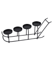 BOUGEOIR TRAINEAU METAL NOIR 52CM pièce
