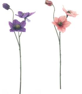 FLEUR HELLEBORE SUR TIGE 56CM à la pièce