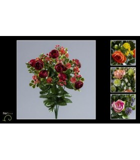 BOUQUET ROSE FLEURETTE 24 tiges H44CM les 12P