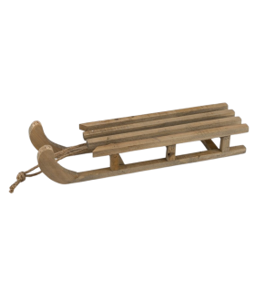 LUGE BOIS AVEC CORDE PM 46.5CM à la pièce