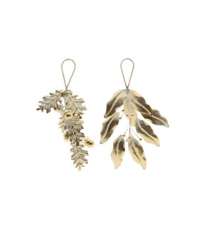 FEUILLE NOEL A SUSPENDRE ASSORT.les 2 PIECES