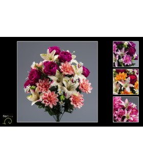 BOUQUET PIVOINE LYS 32 tiges H64CM les 4P