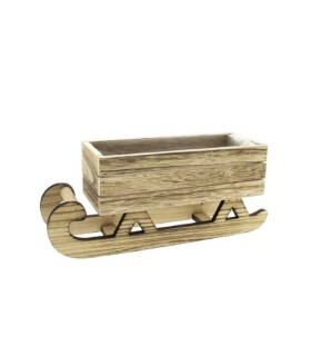 TRAINEAU EN BOIS 22 x 9.5cm H 7/13.5cm les 2P