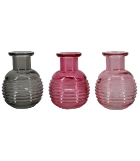 VERRE BOUTEILLE IJSSEL Ass.3couleurs 09 H12CM /6P