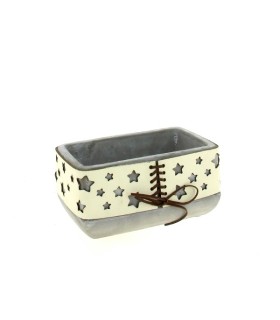 JARDINIERE ETOILE + LACAGE 16.2x10.5 H7.8cm les 6P