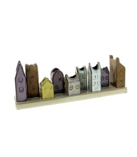MINI VASE VILLAGE 29.5x6.5 H11.5cm à la pièce
