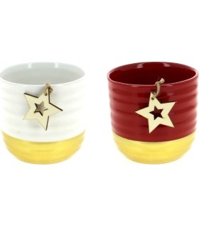 C.POT ETOILE FOND OR 013 H12CM les 6P