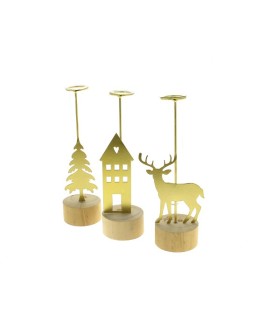 DECO OR SUR BOIS H20.5CM les 6P