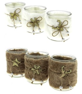 VERRE 08 H08CM + FOURRURE & SUJET OR les 12P