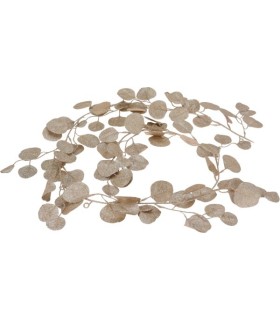 GUIRLANDE FEUILLES CHAMPAGNE 180CM à la pièce