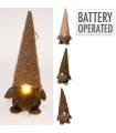 GNOME MARRON NEZ LUMINEUX H32CM les 6P