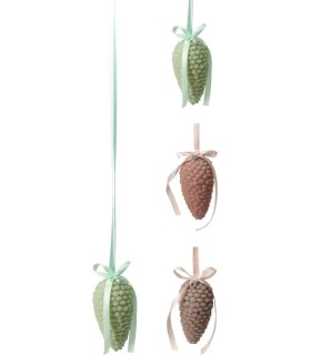 POMME DE PIN COULEUR A SUSPENDRE PM les 18P