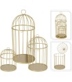 CAGE A OISEAU OR SET 3P