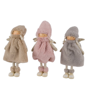 ANGE PELUCHE DEBOUT 28CM les 3P