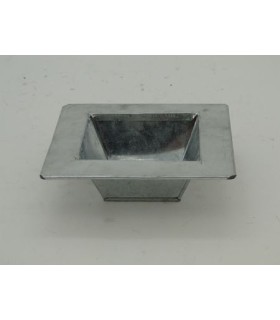 ZINC-COUPE+REBORD naturel 10X10 ext 16X16 CM à la pièce