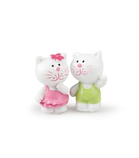 CHAT rose & vert 2CM BOITE