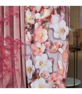 RIDEAU VELOURS "FLEURS" 68CM H250CM /1P