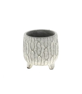 C.POT SUR PIED CIMENT ALVEOLE 012 H12CM les 2P