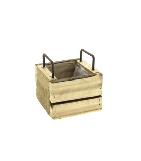 CAGETTE BOIS 9.5X9.5CM  avec POIGNEE à la pièce