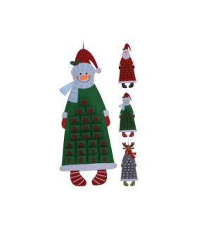 CALENDRIER DE L'AVENT H33CM ASSORT. les 3P