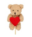 OURS EN PELUCHE CURLY+COEUR H50CM les 25P