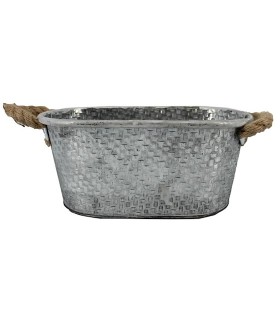 ZINC-JARDINIERE NATUREL HAMBURG 33x20.5x12.5CM /6P
