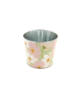 ZINC-C.POT ROSE BLANCHE 011.5 H9.5CM les 10P