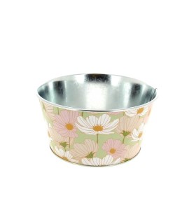 ZINC-COUPE ROSE BLANCHE 019.5 H10CM les 6P