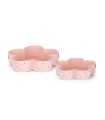 PLATEAU MARGUERITE ROSE SET 2P