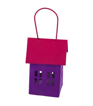 MAISON METAL ROSE/LILAS 7.5x7x10CM /1P
