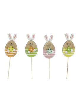 LAPIN OEUF RAYÉ SUR PIQUE les 12P