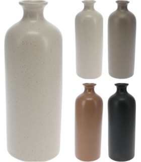 VASE BOUTEILLE PORCELAINE HAUTE Ass/4P