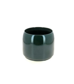 C.POT LISSE VERT FONCE 020 H17CM les 4P