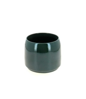 C.POT LISSE VERT FONCE 016 H13.5CM les 6P