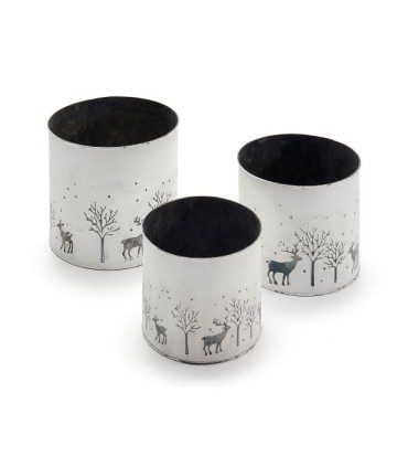 ZINC C.POT CERF BLANC 014 à 018 SET 3P