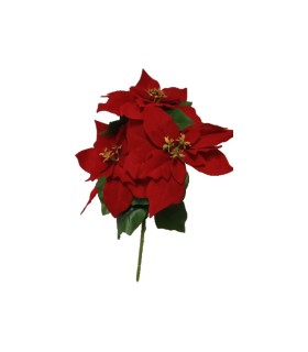 FLEUR POINSETTIA ROUGE 35CM à la pièce