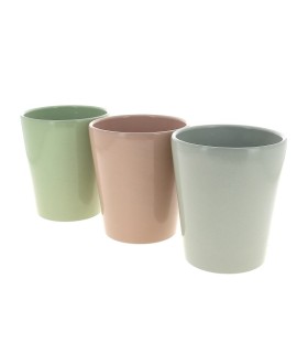 C.POT 3 couleurs 013.5 H15.5CM les 9P