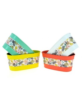 ZINC-JARDINIERE FLEURIE 20X11 H09CM les 6P