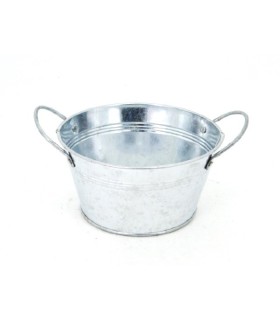 ZINC-BASSINE naturel 030 AVEC ANSE à la pièce