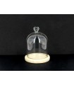 VERRE CLOCHE coeur transp.010 H10CM