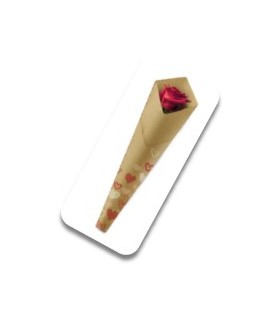 CONE A ROSE 53X15X3.5CM Fantaisie les 50P