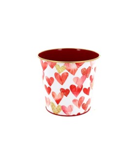 ZINC-C.POT BORD OR coeur 013.5 H12CM