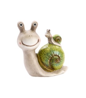 ESCARGOT AVEC ENFANT 14CM H14.5CM /4P
