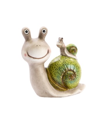 ESCARGOT AVEC ENFANT 14CM H14.5CM /4P