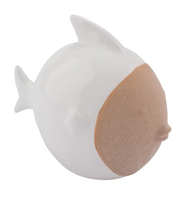POISSON CERAMIQUE BLANC 18X11X16 /1P
