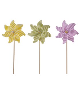 MOULIN A VENT PLASTIQUE ASSORT O7CM /12P