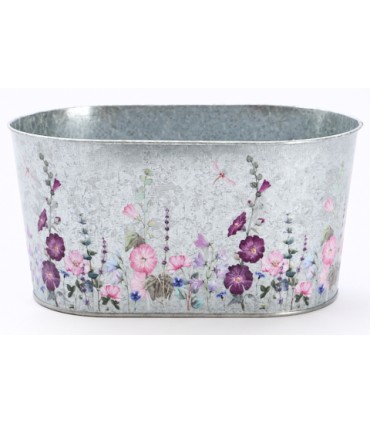 ZINC-JARDINIERE FLEURETTE 22.5X13.5 les 4P