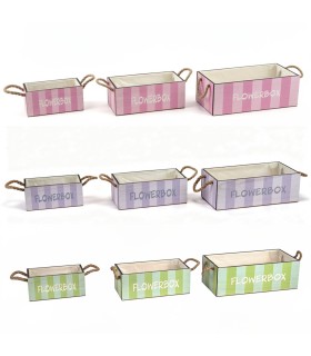 BOITE "FLOWER BOX" L22.5 A 37CM SET 3P