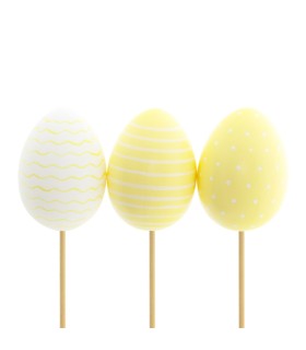 OEUF JAUNE ASSORTIE 50CM les 25P