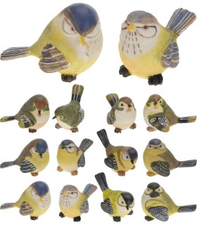 OISEAU COULEUR 13X07X09 ASSORT.les 12P